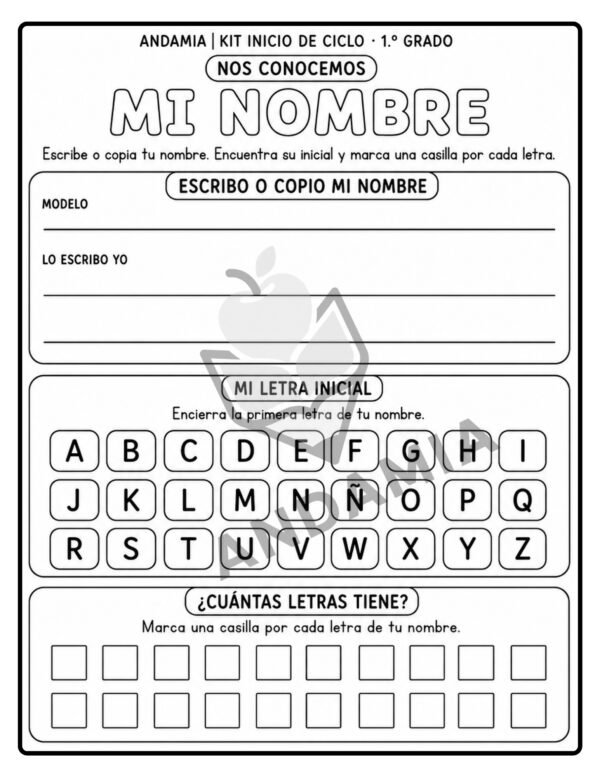 11 Kit inicio de ciclo - 1er Grado