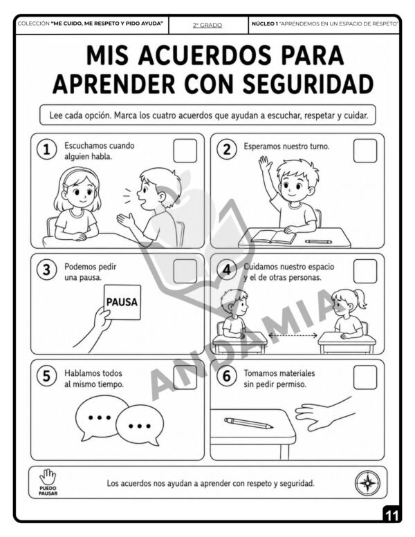 11 Me cuido, me protejo y pido ayuda - 2do Grado