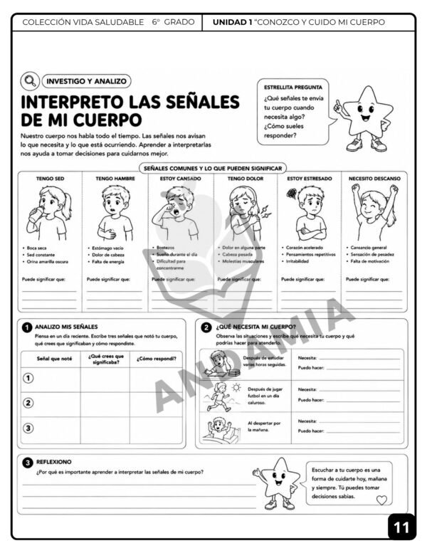 Vida Saludable - 6to Grado