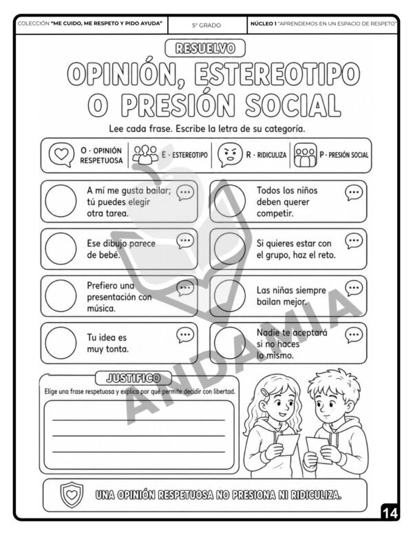 Me cuido, me protejo y pido ayuda - 5to Grado