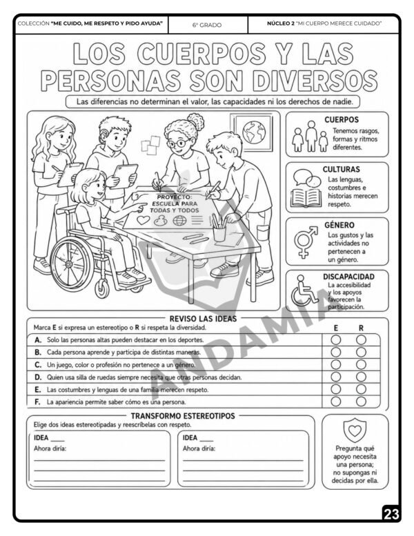 Me cuido, me protejo y pido ayuda - 6to Grado