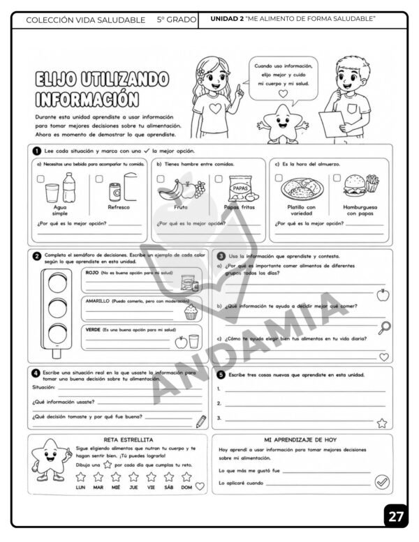 27 Vida Saludable - 5to Grado