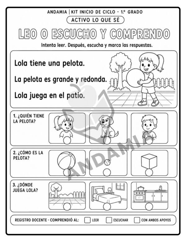29 Kit inicio de ciclo - 1er Grado