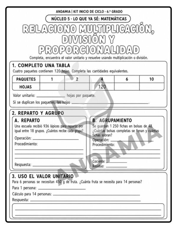 35 Kit inicio de ciclo - 6to Grado