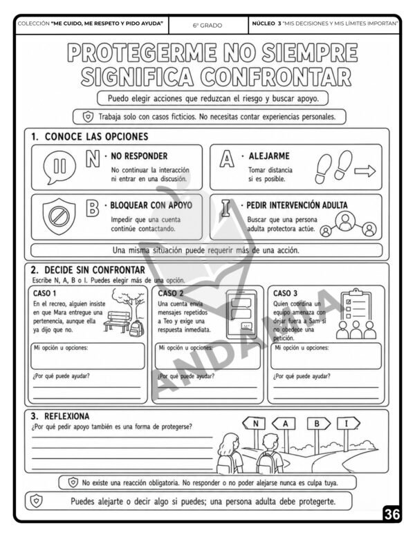 Me cuido, me protejo y pido ayuda - 6to Grado