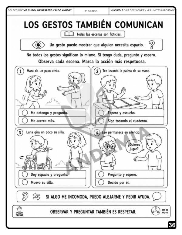 36 Me cuido, me protejo y pido ayuda - 2do Grado