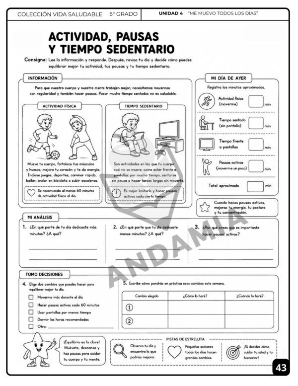 43 Vida Saludable - 5to Grado