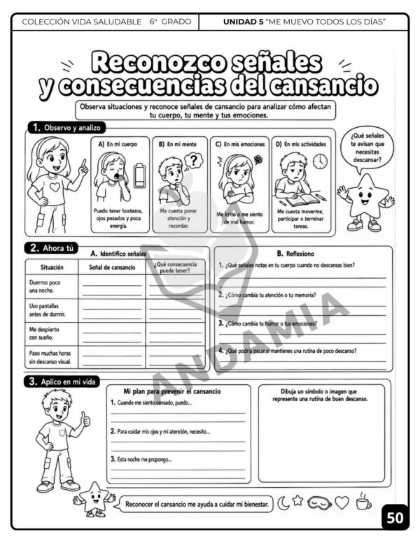 Vida Saludable - 6to Grado