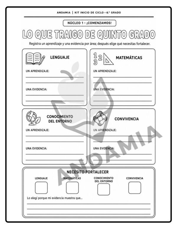 9 Kit inicio de ciclo - 6to Grado