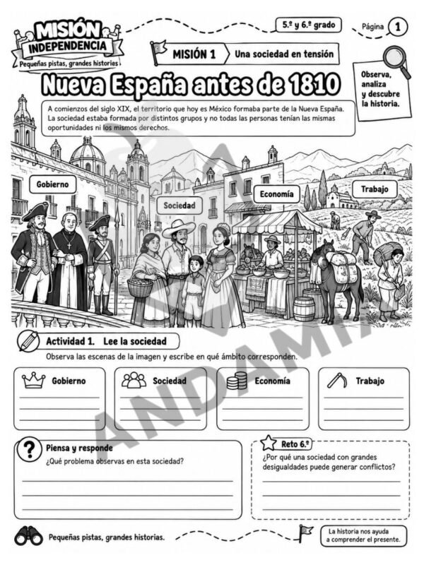 ind-5-6-nueva-españa Misión Independencia: descubre la historia que comenzó en 1810 - 5to y 6to Grado